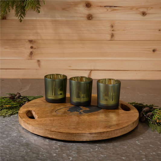 Mossy Oak Deer Votive (Set of 3) -Ship Only