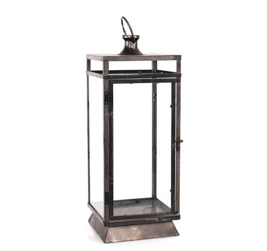Black Metal Lantern 20.5"H -Ship Only