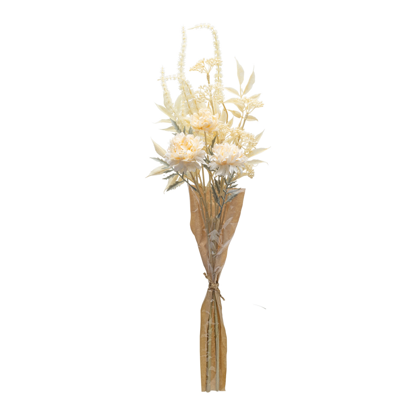 Bleached Zinnia Bouquet (Set of 2) -Ship Only
