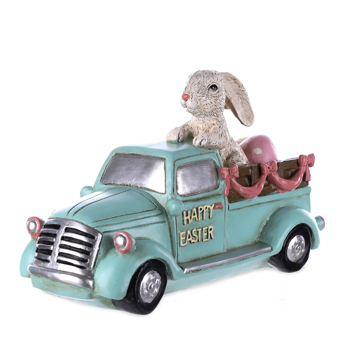 Easter Bunny in Car Figurine 9.5"L -Ship Only