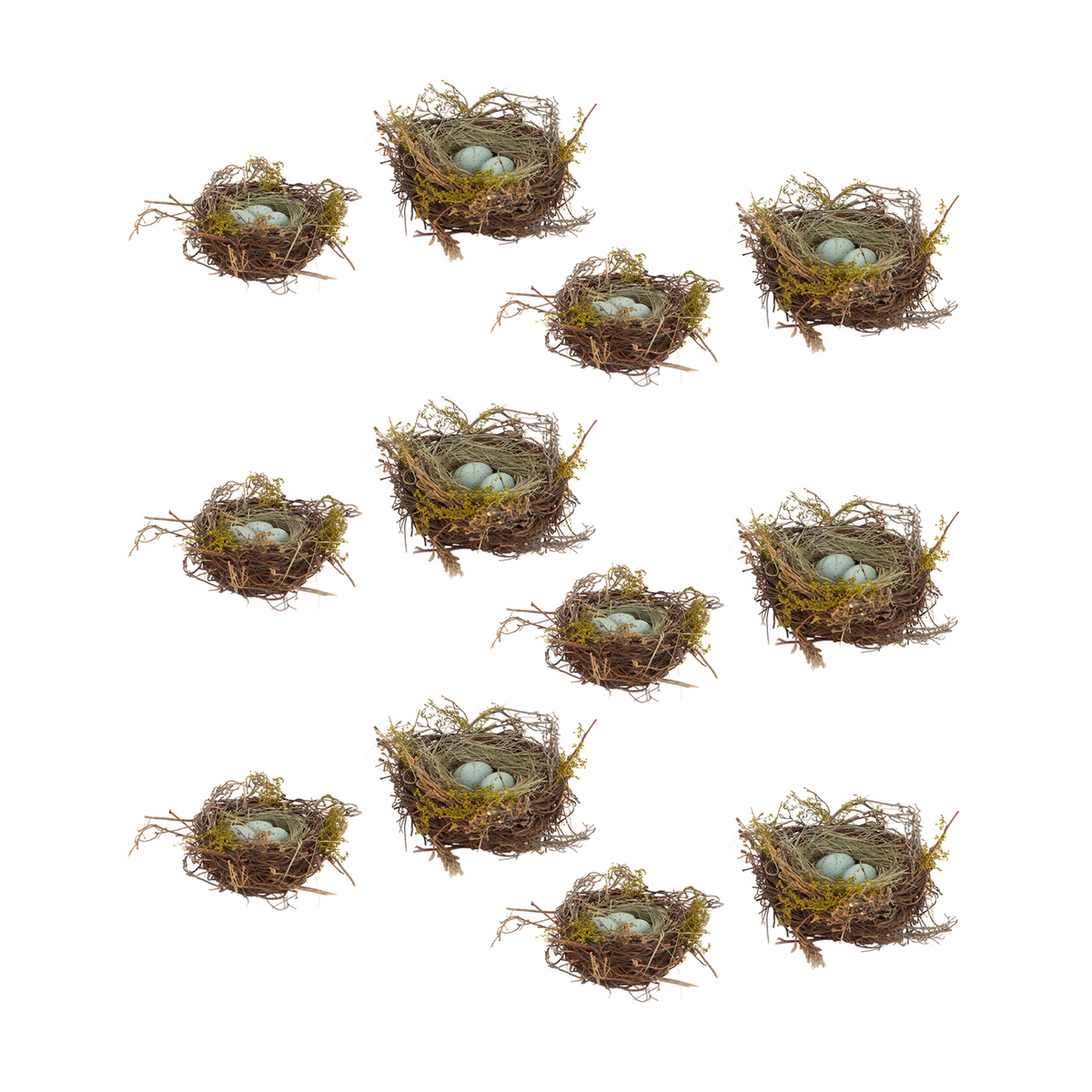 Birds Nest with Eggs (Set of 12) -Ship Only