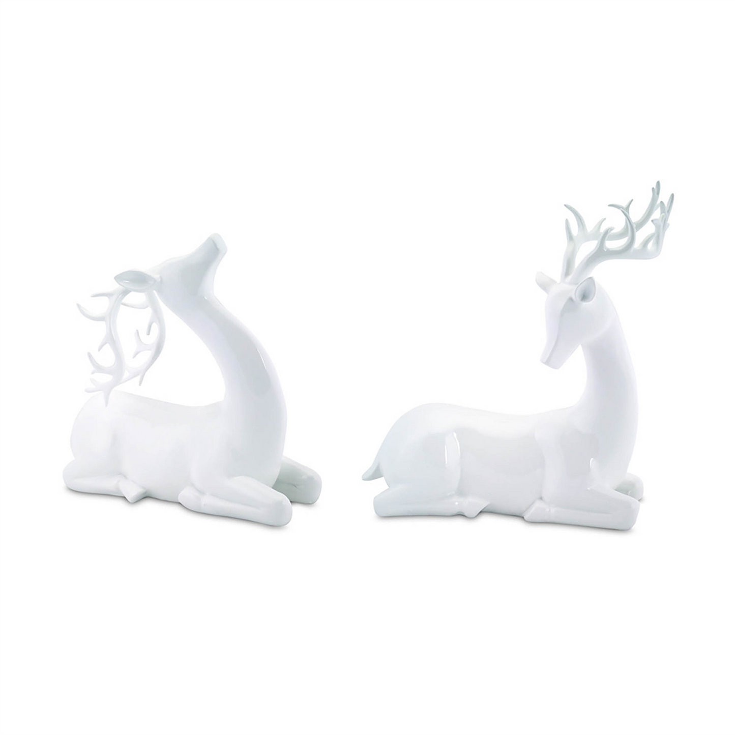Modern Deer (Set of 2)10"H,13.5"H Polystone -Ship Only