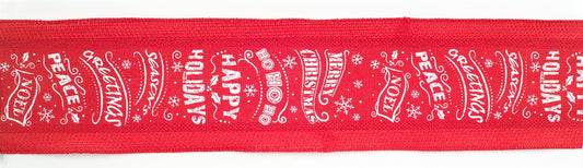 Red and White Christmas Sentiment Ribbon (Set of 3) -Ship Only