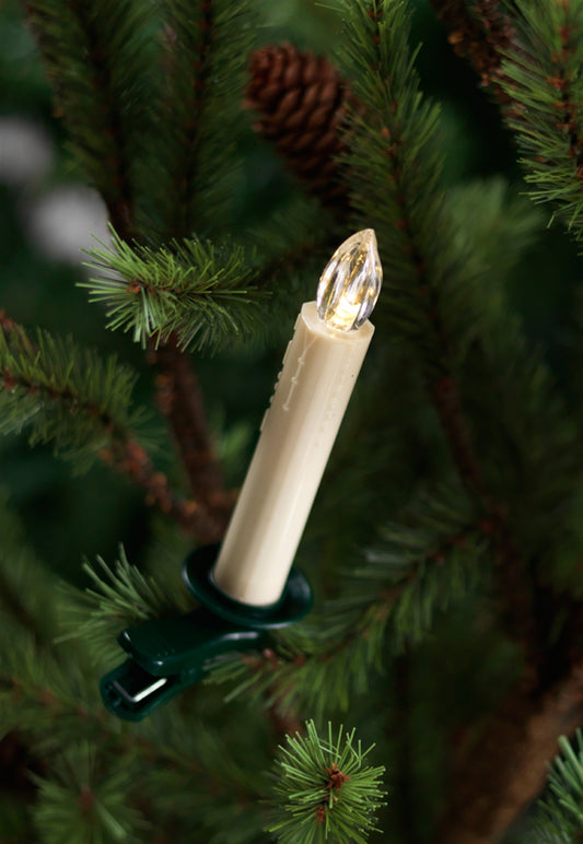 LED Clip on Tree Taper Candles with Remote (Set of 12) -Ship Only