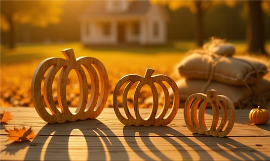 Wood Pumpkin Cut-Out (Set of 6) -Ship Only