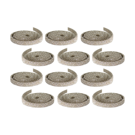 Champagne Glitter Rope Ribbon (Set of 12 Rolls) -Ship Only