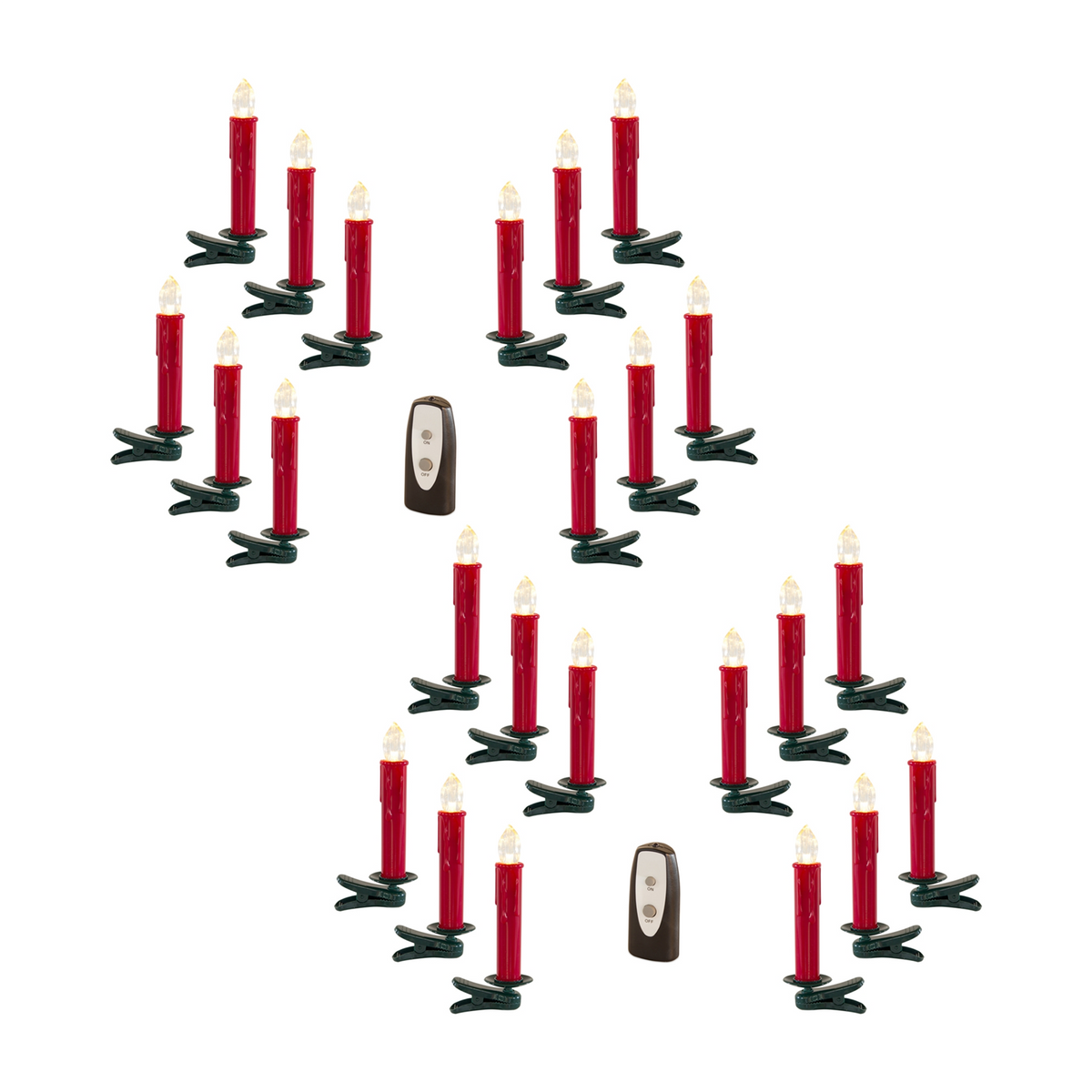 LED Clip on Taper Candle with Remote (Set of 24) -Ship Only