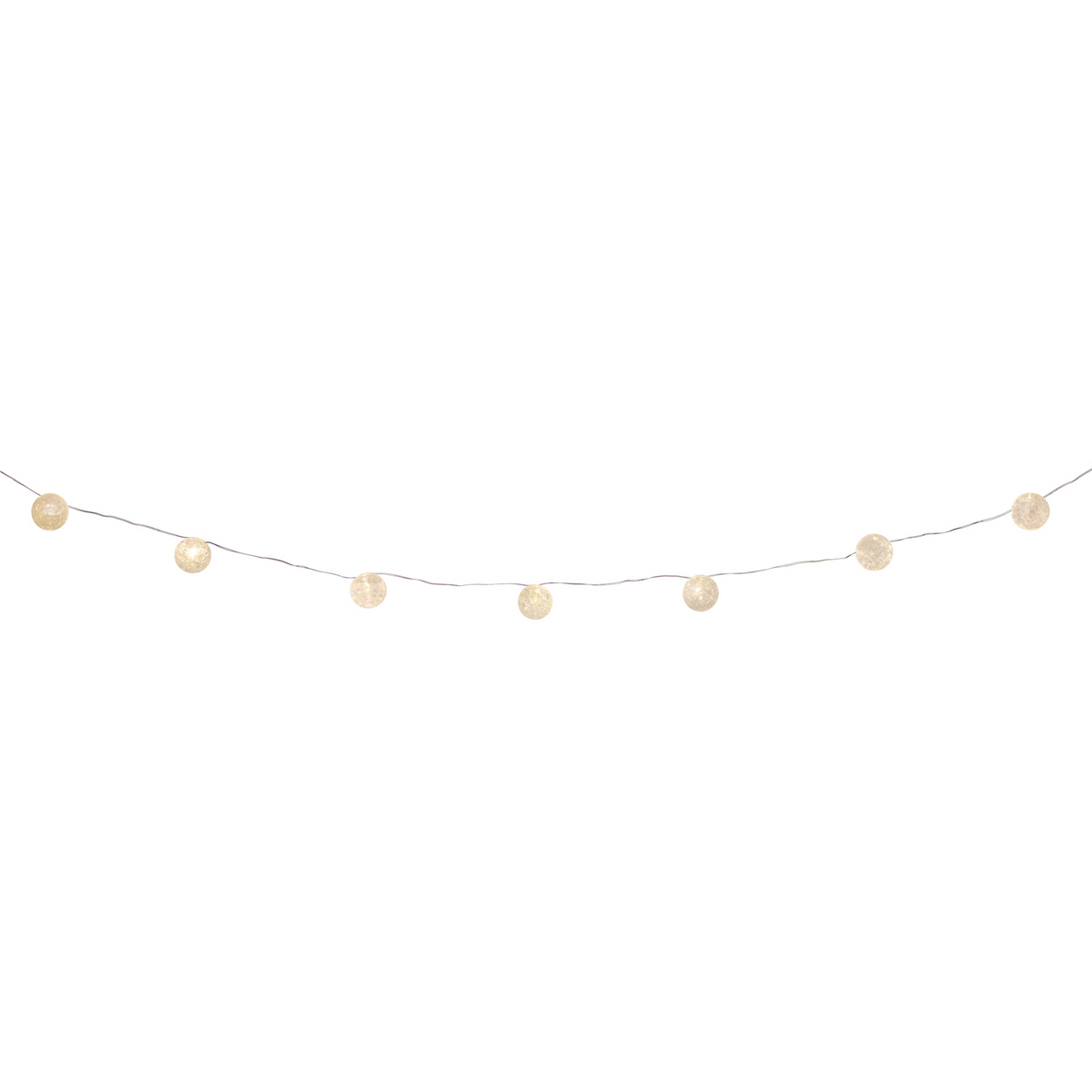 LED Crackle Glass Ball Light String 11'L -Ship Only