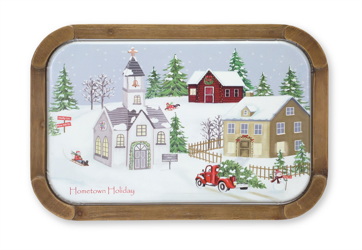 Holiday Village Wall Art 23.75"L -Ship Only