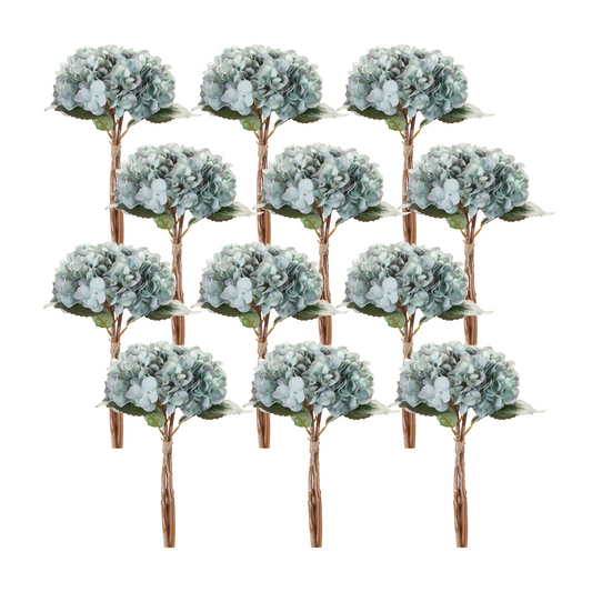 Hydrangea Bundle (Set of 12) 14.5"H Polyester -Ship Only