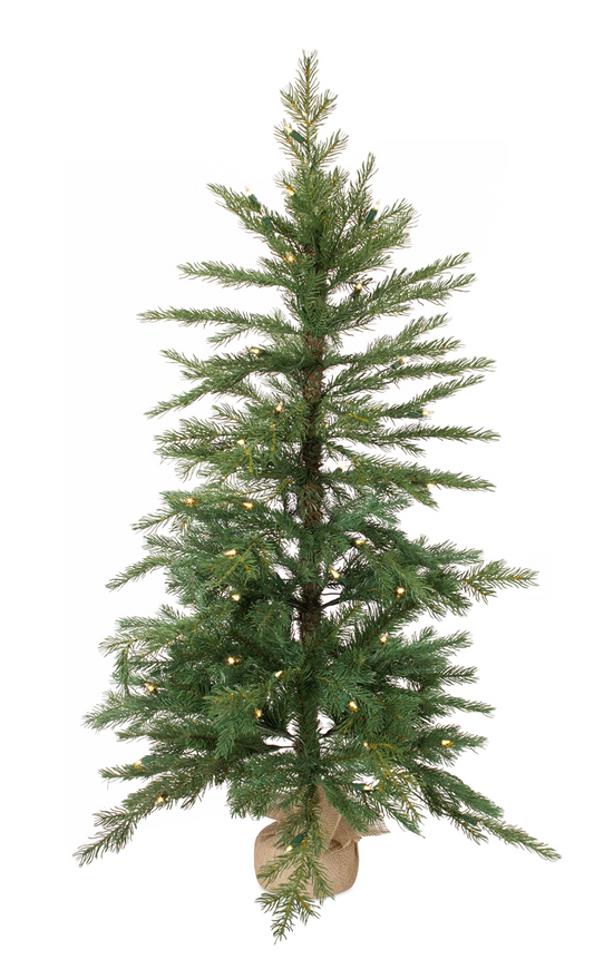 LED Pine Tree with Burlap Bag Base 4'H -Ship Only
