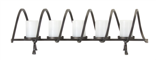 Modern Metal Sprial Candle Holder Centerpiece 31"L -Ship Only