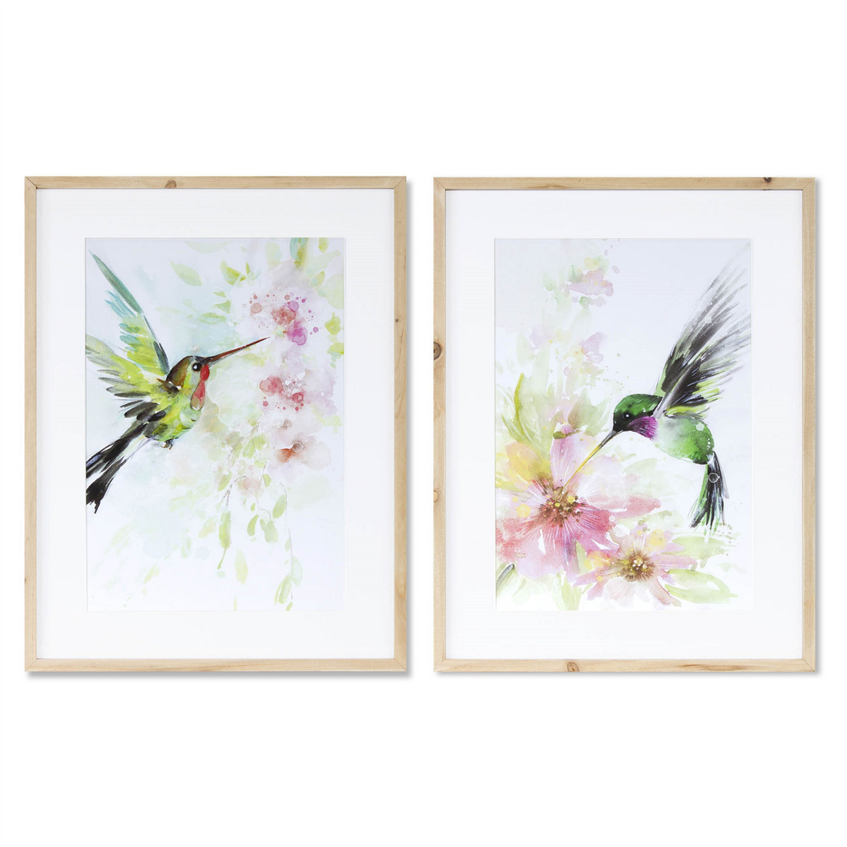 Framed Hummingbird Print (Set of 2) -Ship Only