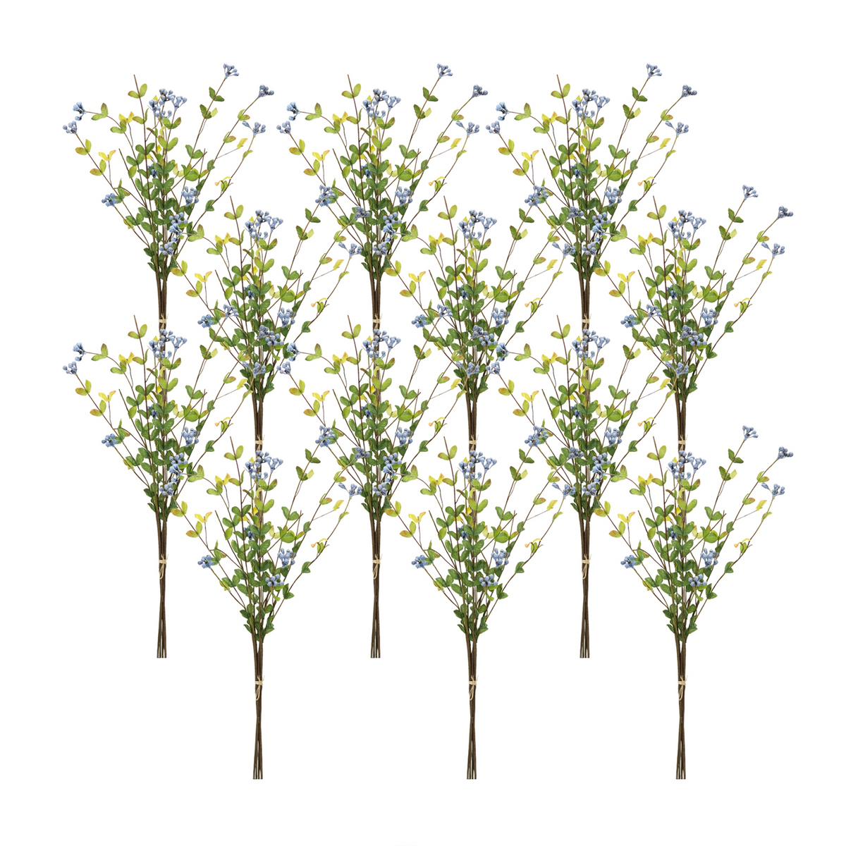 Blue Berry Foliage Spray (Set of 12) -Ship Only