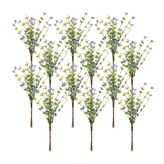 Blue Berry Foliage Spray (Set of 12) -Ship Only