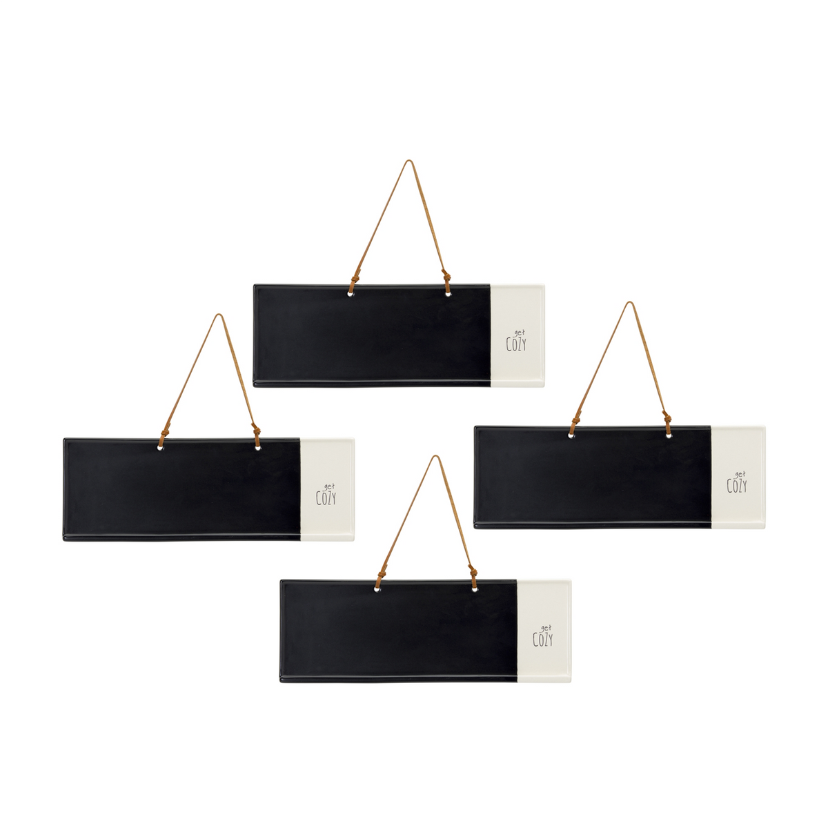Black and White Hanging Sentiment Chalkboard (Set of 4) -Ship Only
