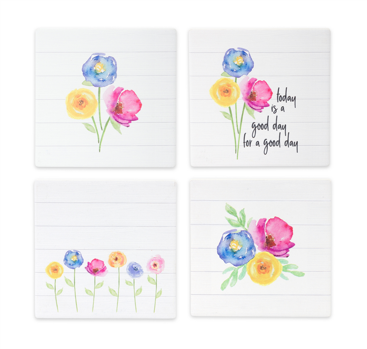Floral Tile Coaster (Set of 12) -Ship Only