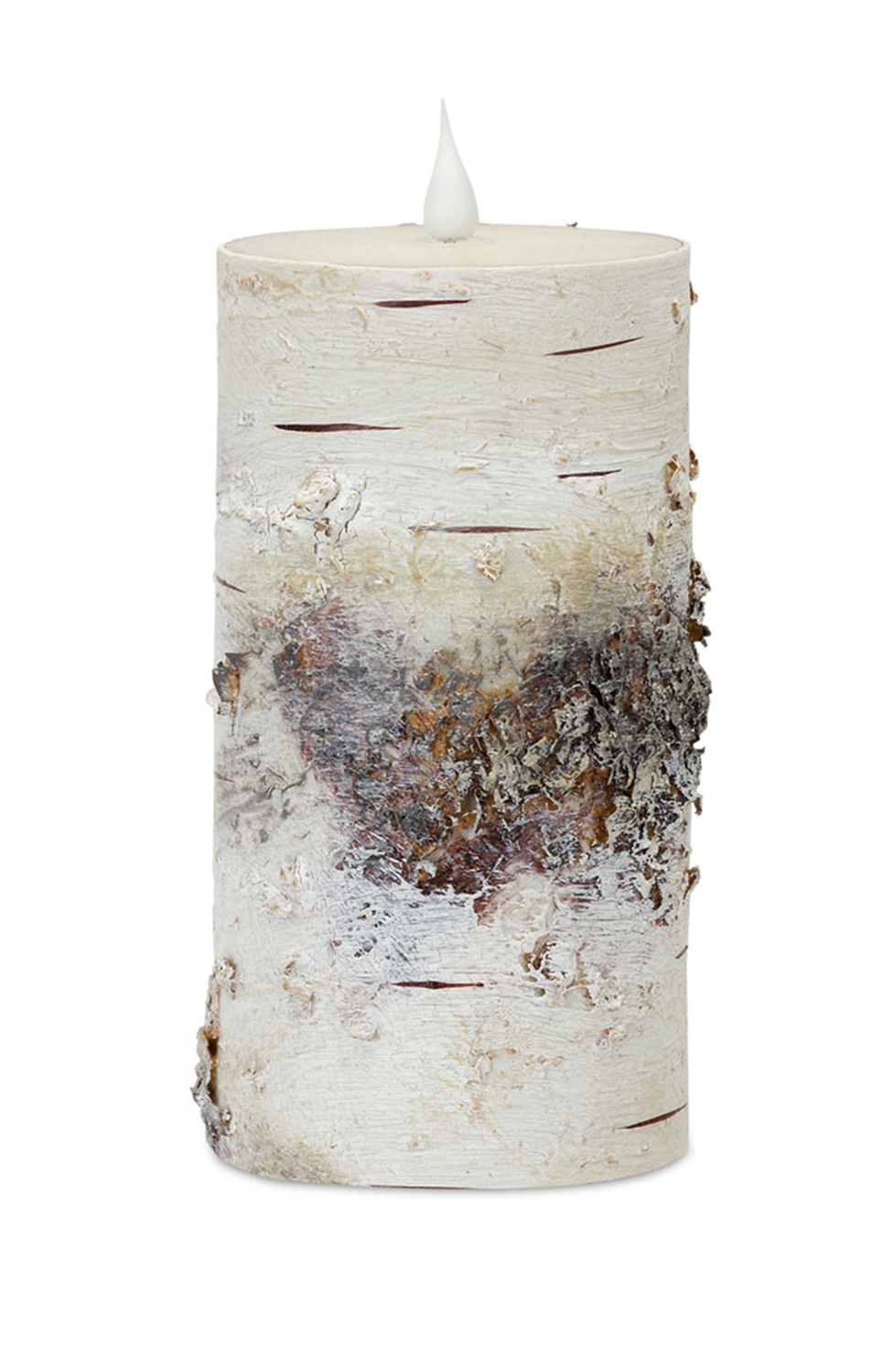 LED Birch Candle 3.5"D x 7"H (with Remote) -Ship Only