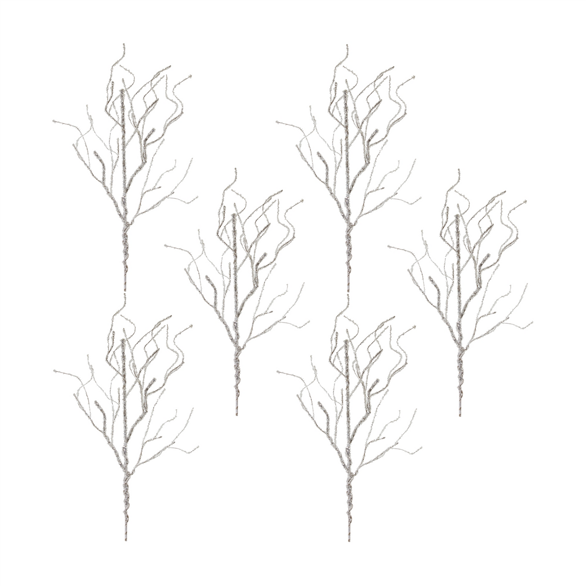Silver Twig Branch (Set of 6) -Ship Only