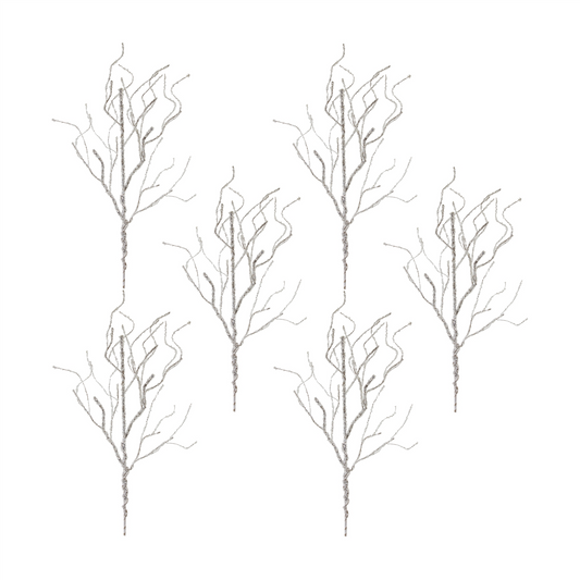 Silver Twig Branch (Set of 6) -Ship Only