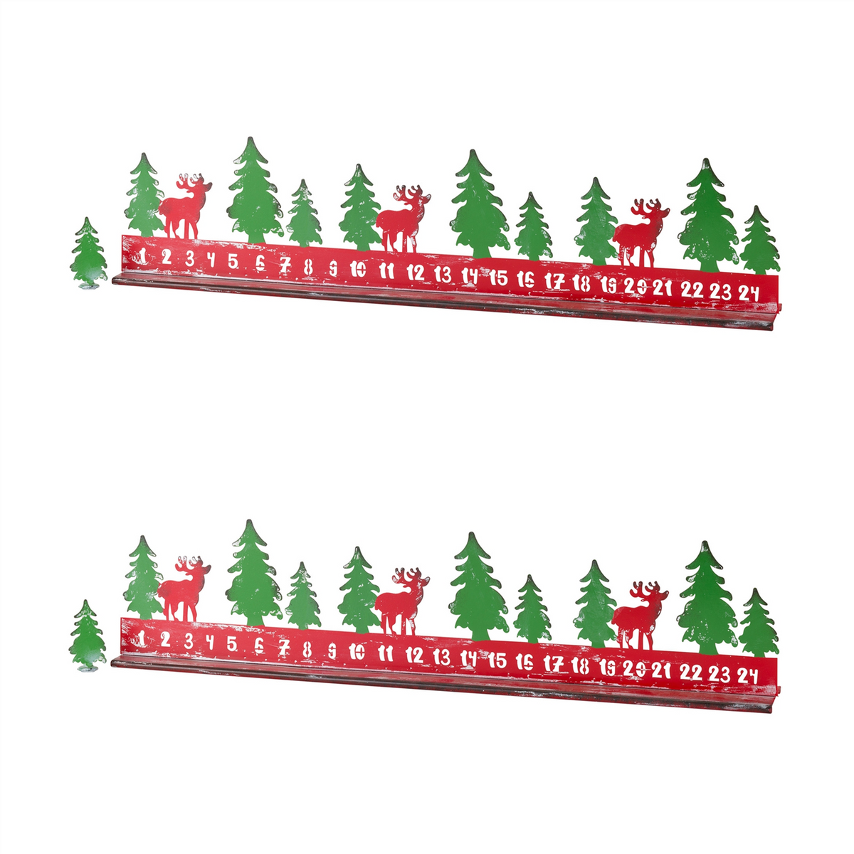 Christmas Countdown 23.5"L x 5.5"H (Set of 2) Metal -Ship Only