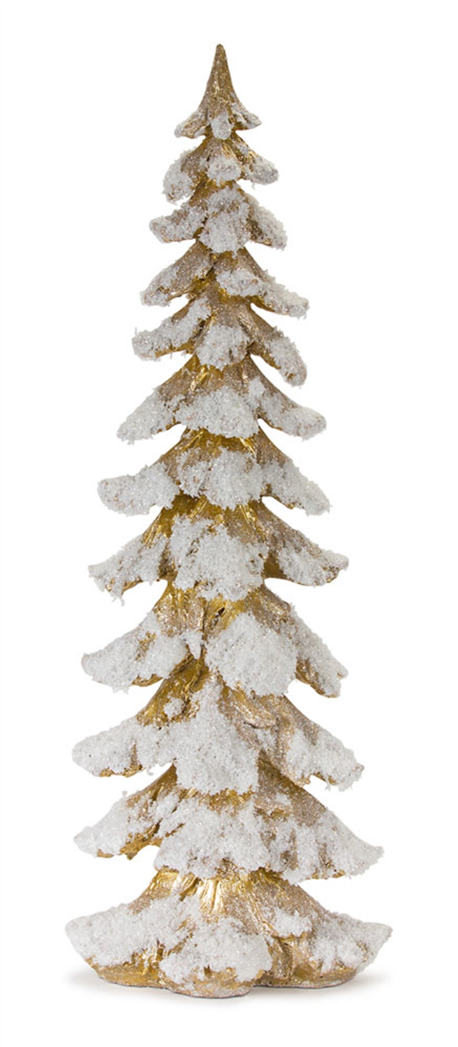 Gold Flocked Pine Tree 26"H -Ship Only