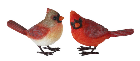 Cardinal Bird Figurine (Set of 4) -Ship Only