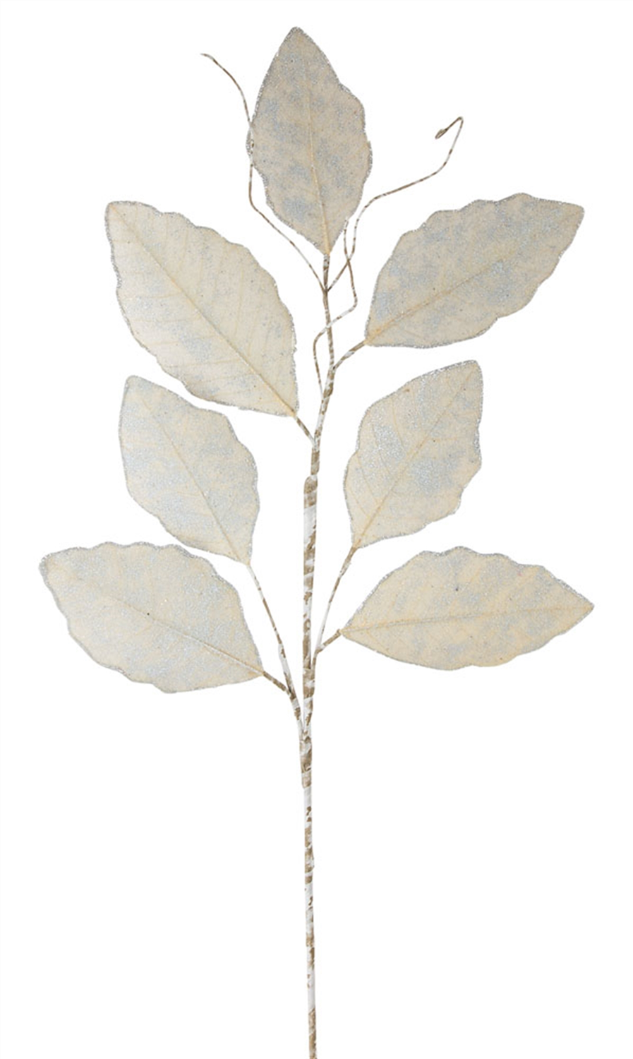 Champagne Magnolia Leaf Spray with Twig Accent (Set of 12) -Ship Only