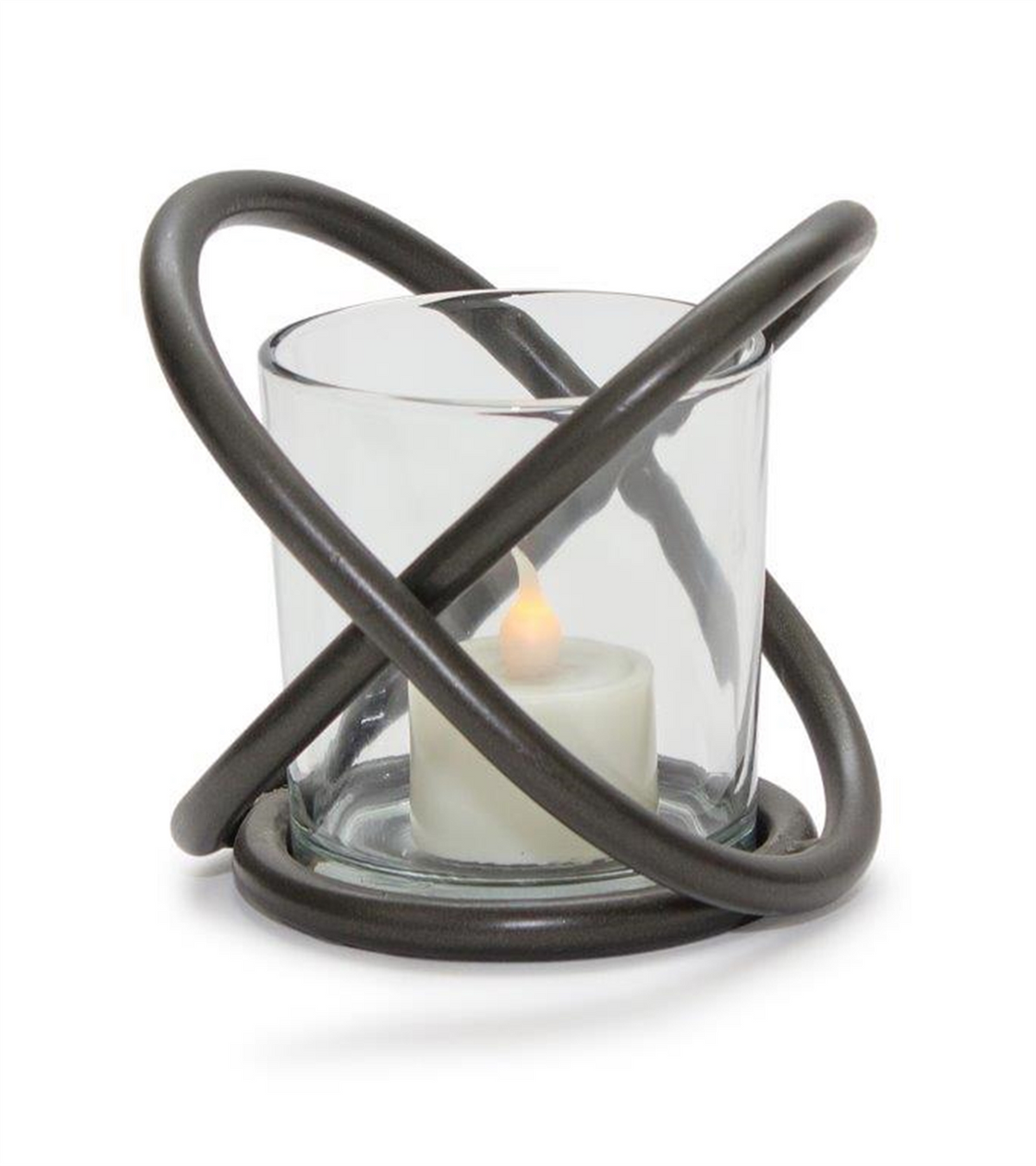 Votive Holder (Set of 2) 4”H Metal/Glass -Ship Only