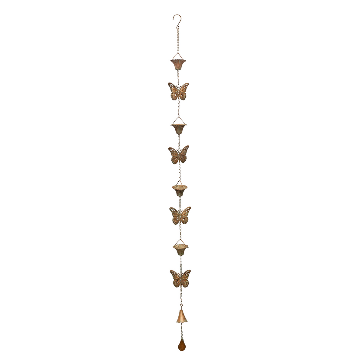 Iron Butterfly Rain Chain 61.5"H -Ship Only