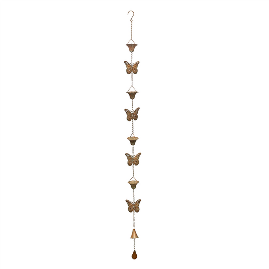 Iron Butterfly Rain Chain 61.5"H -Ship Only