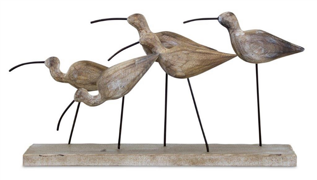 Wooden Sea Bird Sculpture 13"L -Ship Only