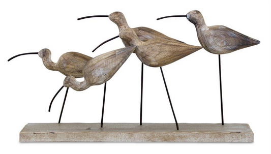 Wooden Sea Bird Sculpture 13"L -Ship Only