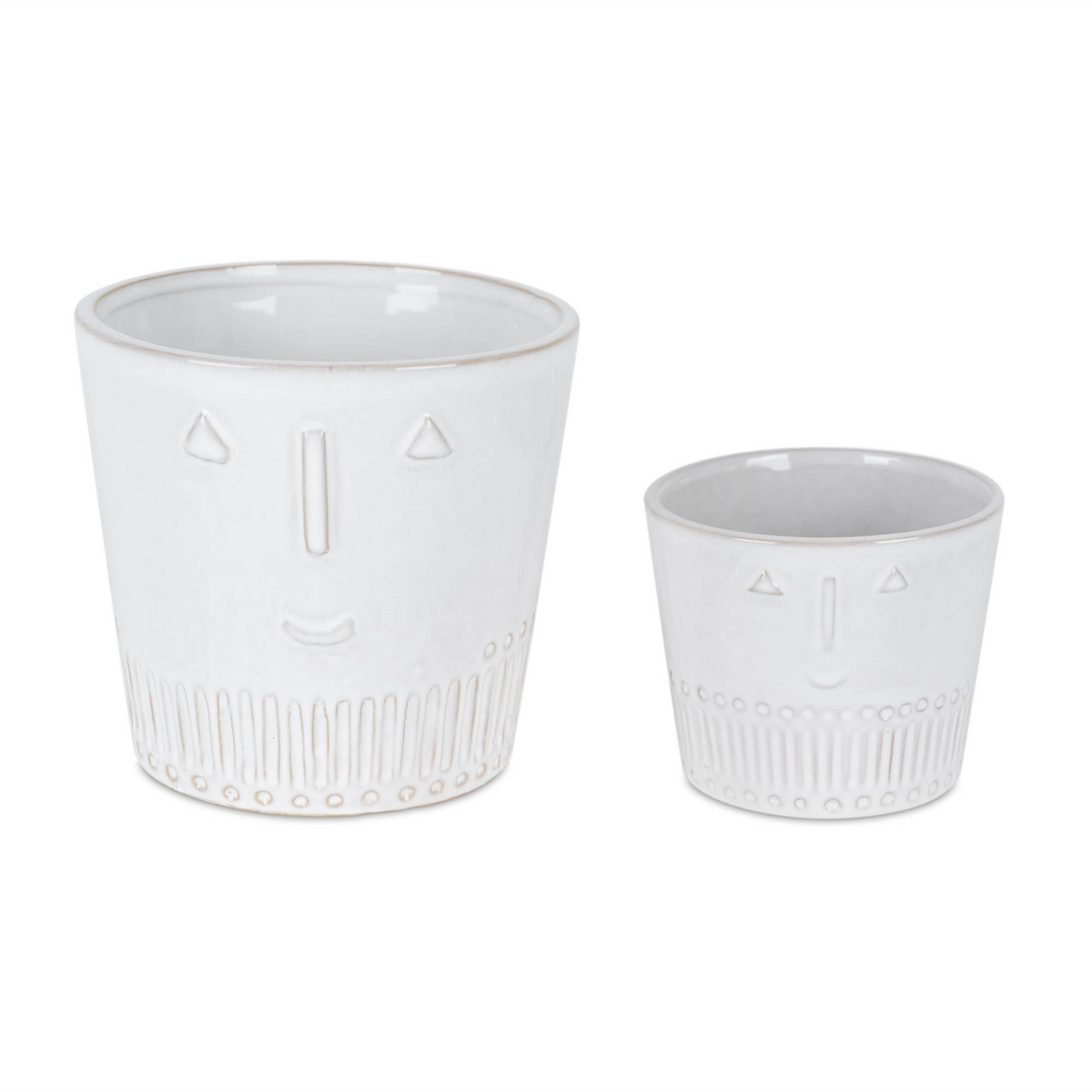 Porcelain Face Planter (Set of 2) -Ship Only