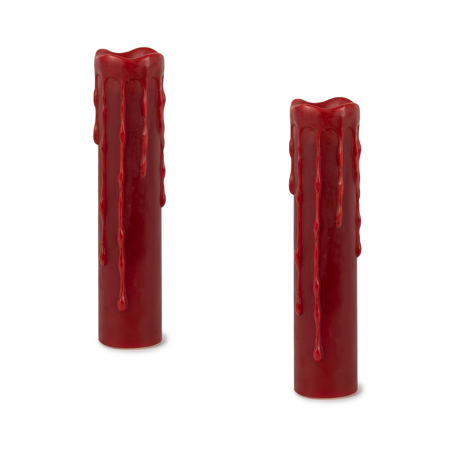 Red LED Dripping Wax Designer Candle with Remote (Set of 2) -Ship Only