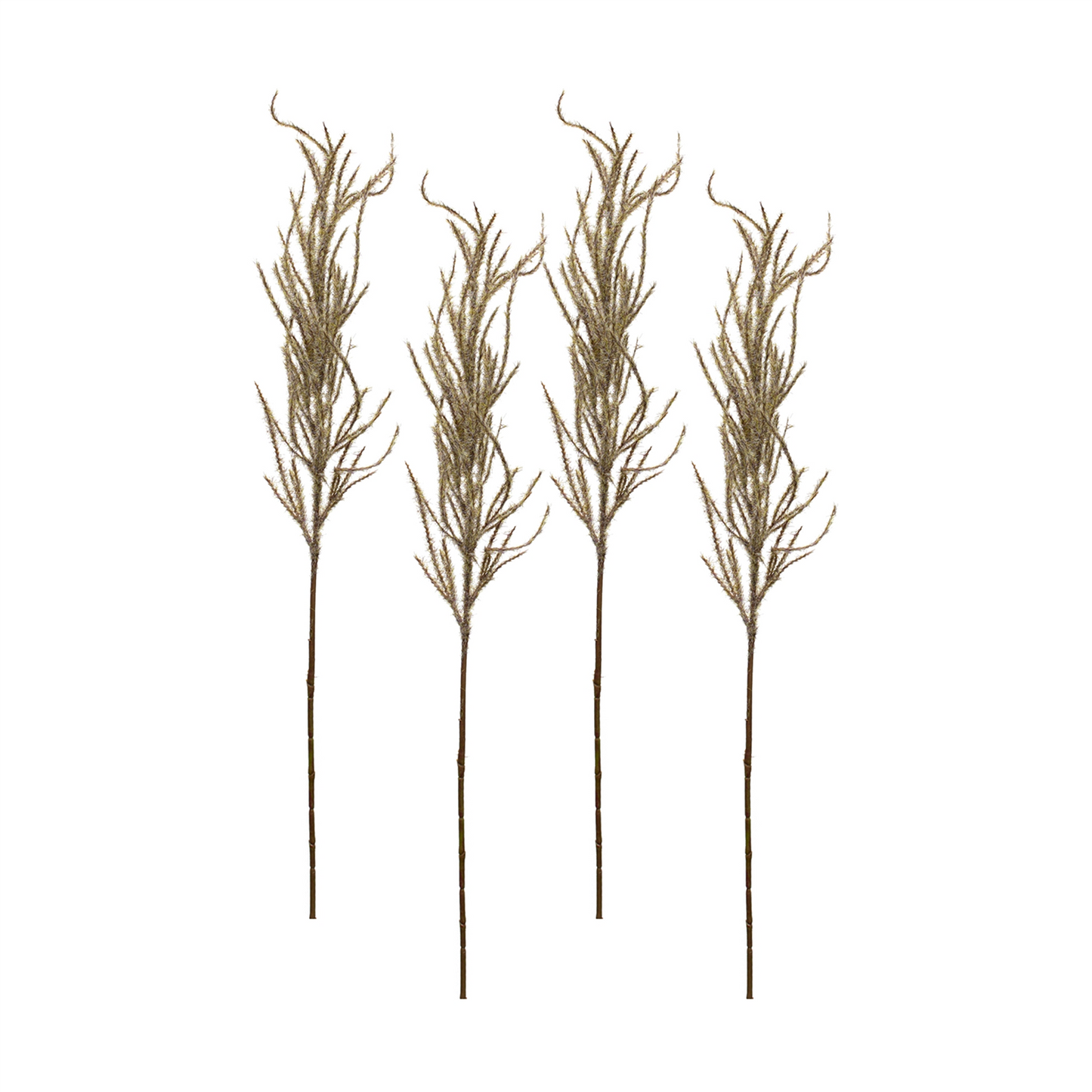 Flocked Beige Pampas Grass Spray (Set of 4) -Ship Only