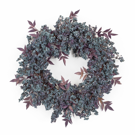 Mini Berry and Leaf Wreath 20"D -Ship Only