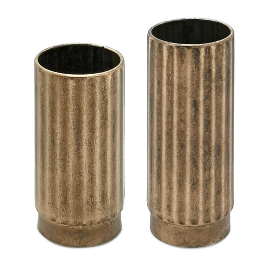 Vase (Set of 2) 9.25"H, 11"H Iron -Ship Only