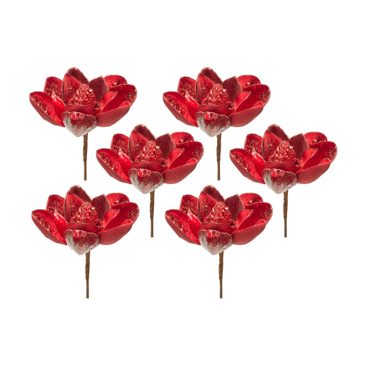 Magnolia Stem (Set of 6) 29”H Velvet -Ship Only