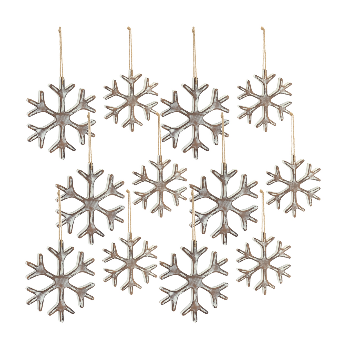 Snowflake Ornament (Set of 12) 7"H, 9.25"H MDF -Ship Only