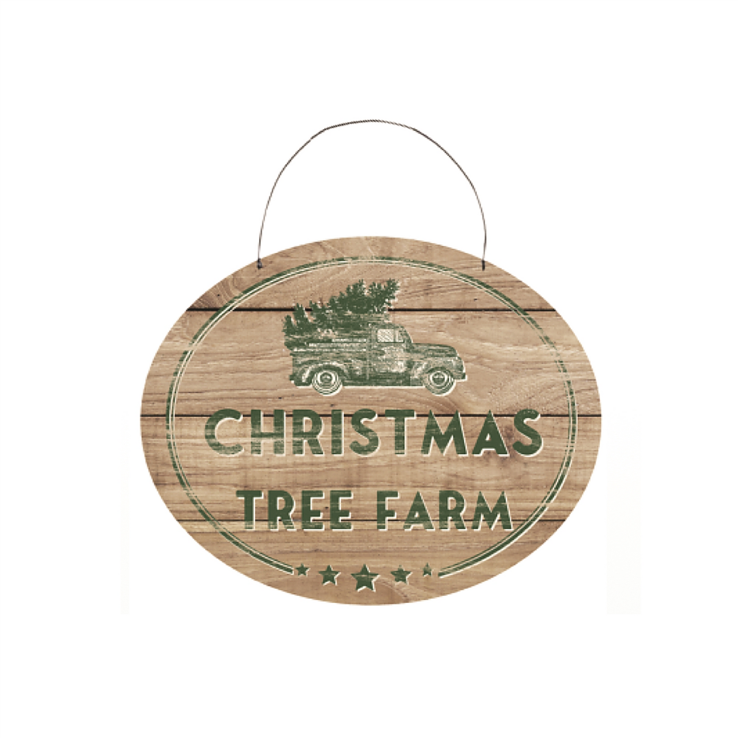 Christmas Tree Farm Sign with Rustic Wood Design 10"L -Ship Only