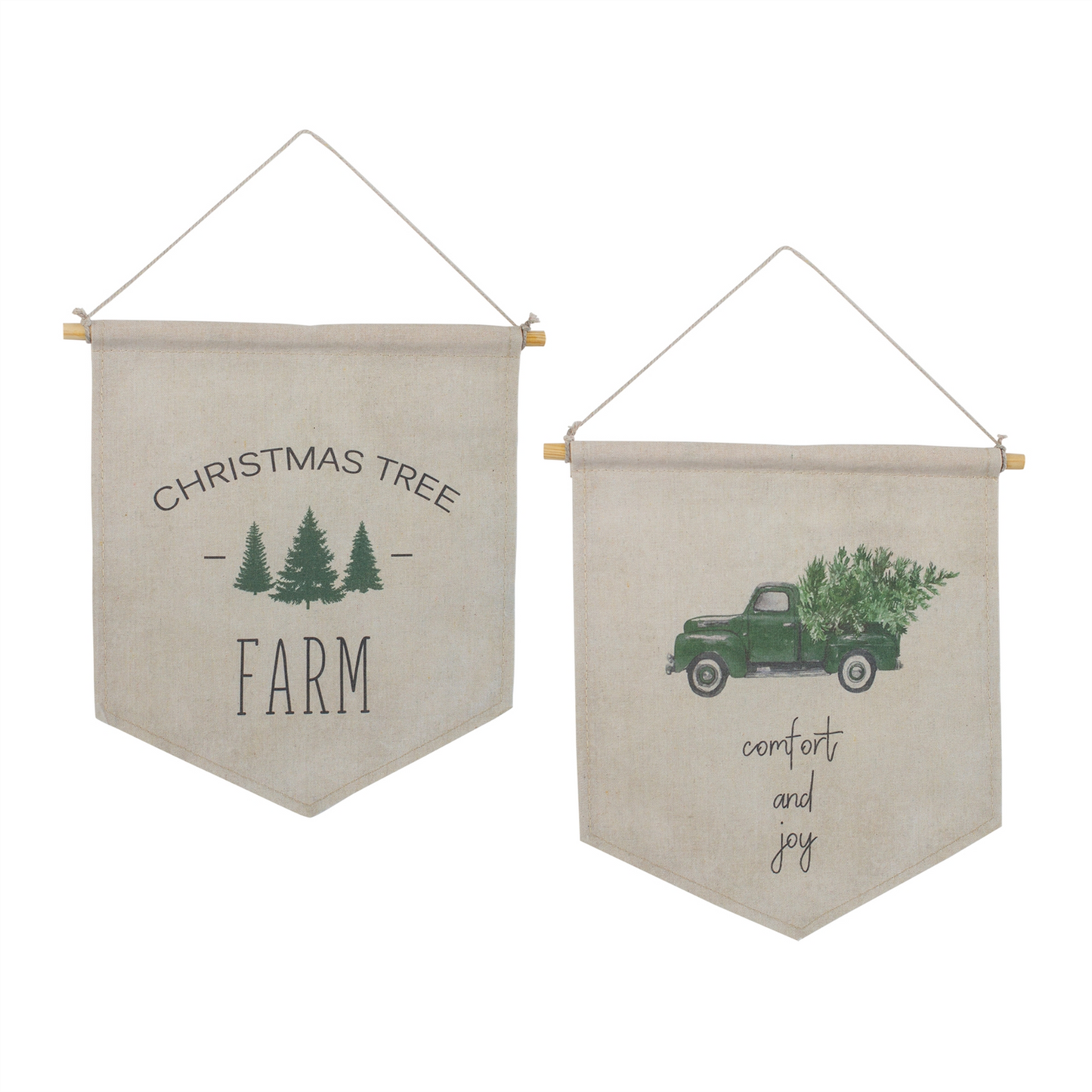Canvas Christmas Banner (Set of 2) -Ship Only