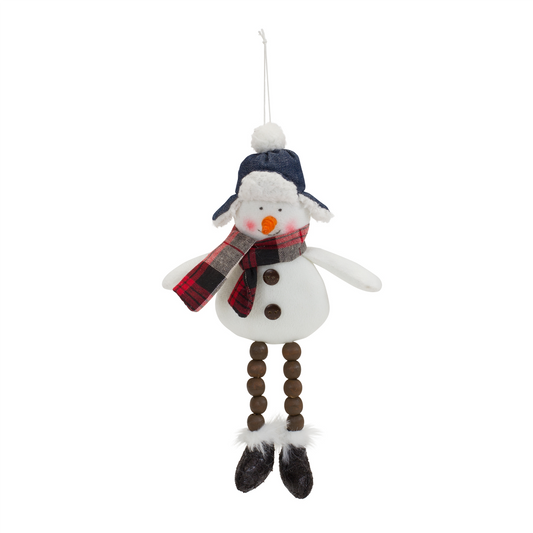 Snowman Ornament (Set of 6) 10”H Polyester -Ship Only