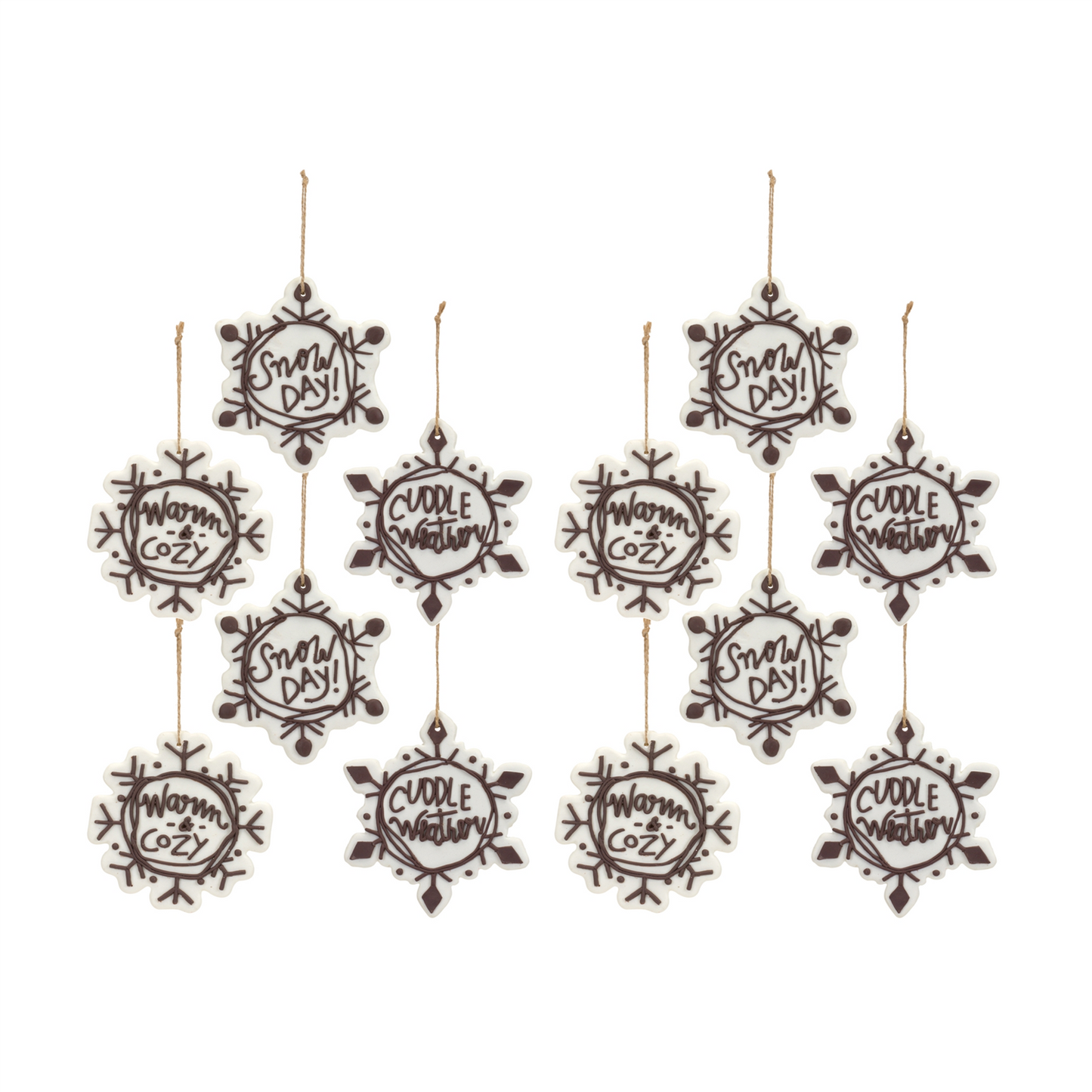 Cut Cookie Design Snowflake Ornament (Set of 12) -Ship Only
