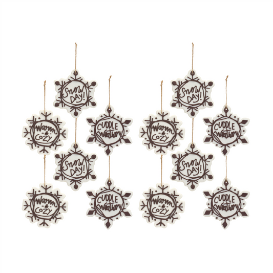 Cut Cookie Design Snowflake Ornament (Set of 12) -Ship Only