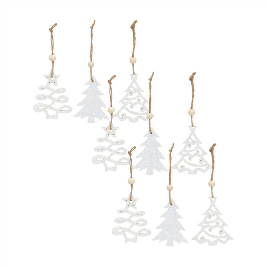 Tree Ornament (Set of 9) 3”H Wood -Ship Only