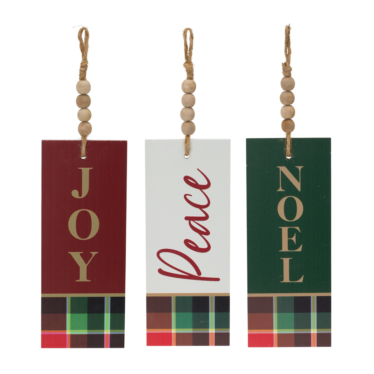 Wood Sentiment Tag Ornament (Set of 12) -Ship Only