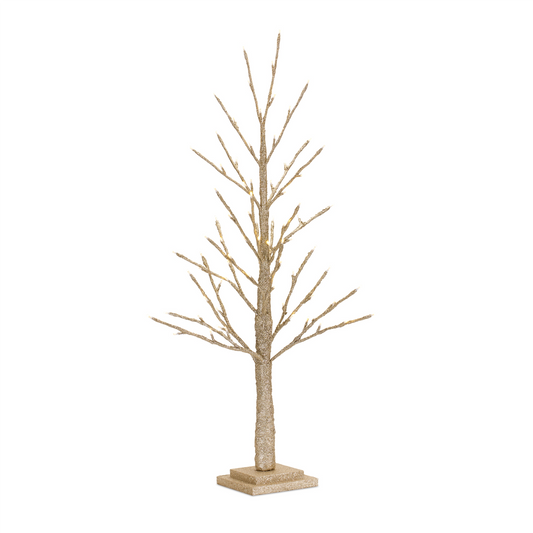 LED Lighted Gold Twig Tree 36"H -Ship Only