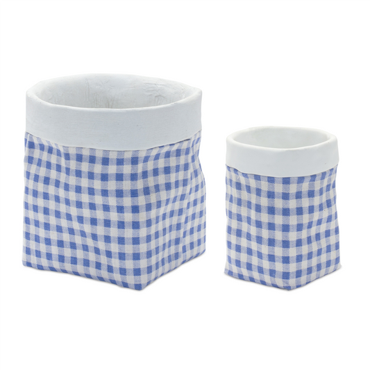 Pot (Set of 2) 3.75"L x 5.5"H, 6.5"L x 6.75"H Cement -Ship Only