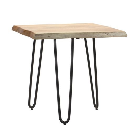 Stool 18"L x 14.75"W x 17.75"H Iron/Wood -Ship Only